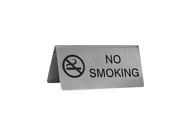 Stainless Steel No Smoking Sign 12/Pkt