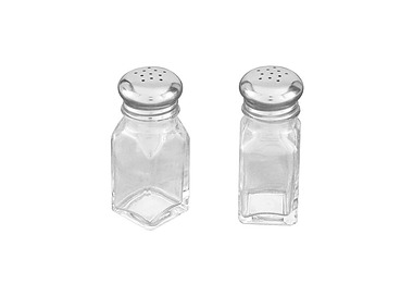 Glass Square Salt & Pepper Set 72/Ctn