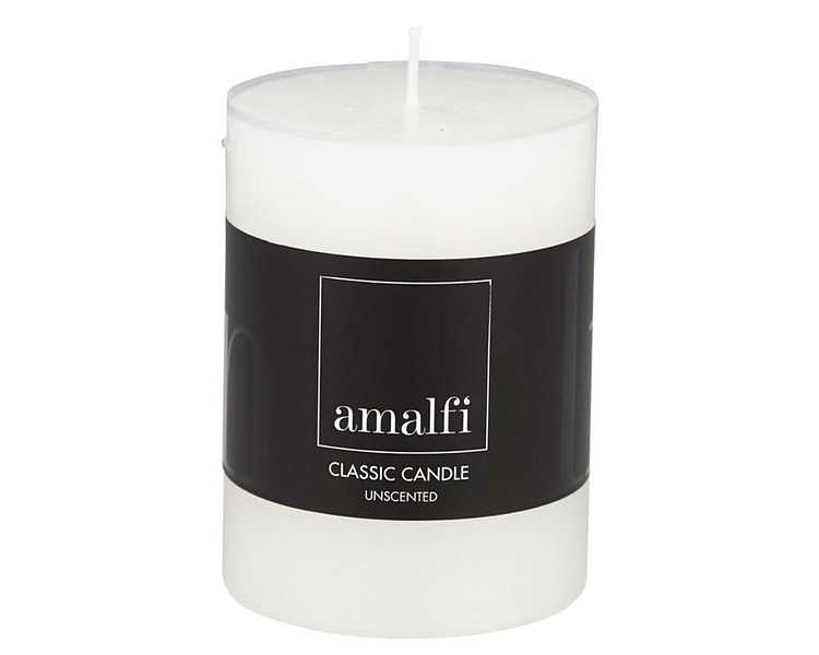 Amalfi Classic Unscented Pillar Candle 12/Ctn