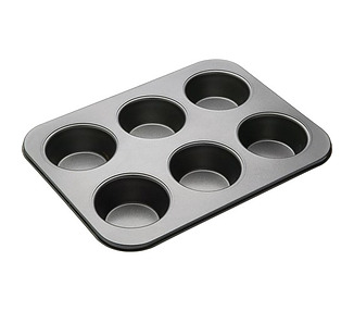 Muffin Pan Jumbo 6 Cup Non-Stick 6/Ctn