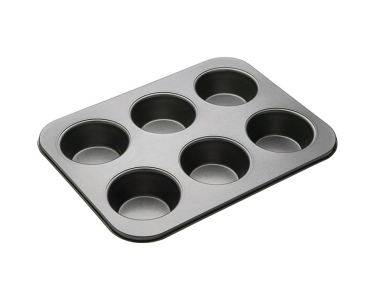 Muffin Pan Jumbo 6 Cup Non-Stick 6/Ctn