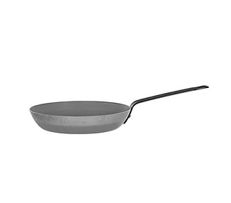 Frypan Black Steel 3.0mm Gauge 24cm 10/Ctn