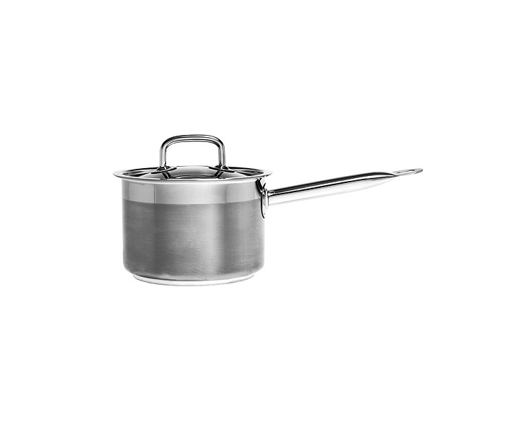 Stainless Steel Saucepan With Cover 1.2L 140 x 80mm 4/Ctn