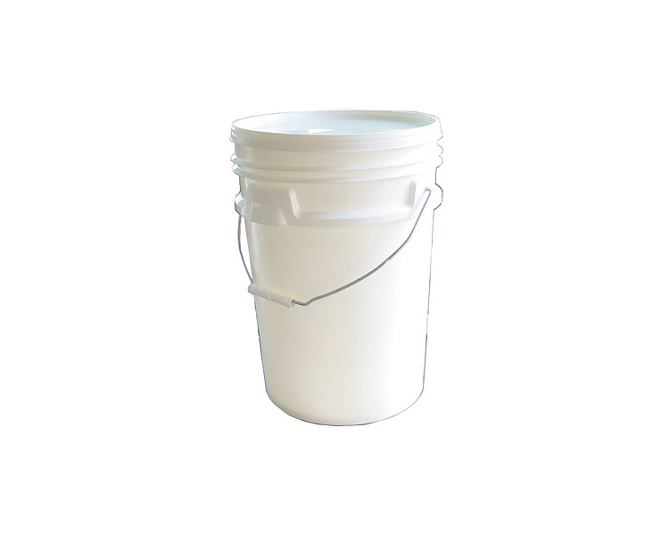 White Round Pail With Lid 20L