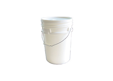 White Round Pail With Lid 20L