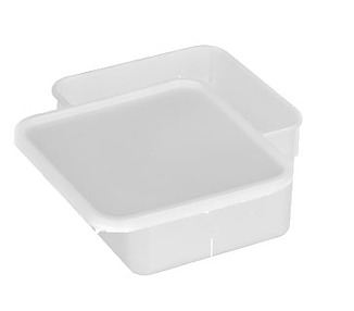 Plastic Square Container & Lid Natural 2.5Ltr