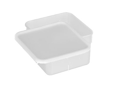 Plastic Square Container & Lid Natural 2.5Ltr