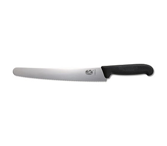 Black Victorinox Pastry Knife Wavy Edge Handle 26cm 