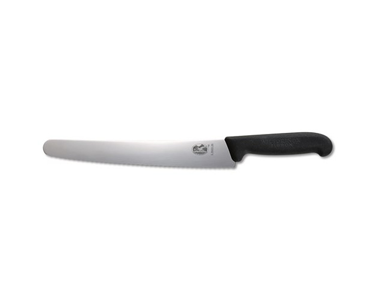 Black Victorinox Pastry Knife Wavy Edge Handle 26cm 