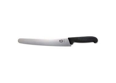 Black Victorinox Pastry Knife Wavy Edge Handle 26cm 