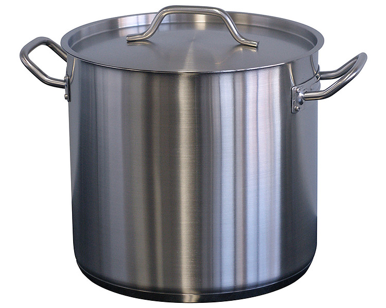 Stainless Steel Pujadas Stockpot With Cover 320 x 320mm 24L