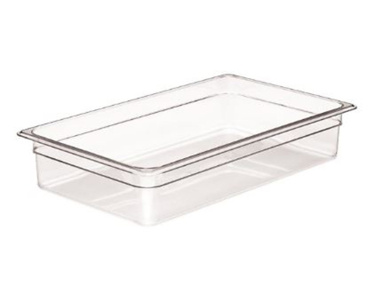 Cambro Food Pan Polycarbonate 1/1 Size 100mmD Clear 6/Ctn