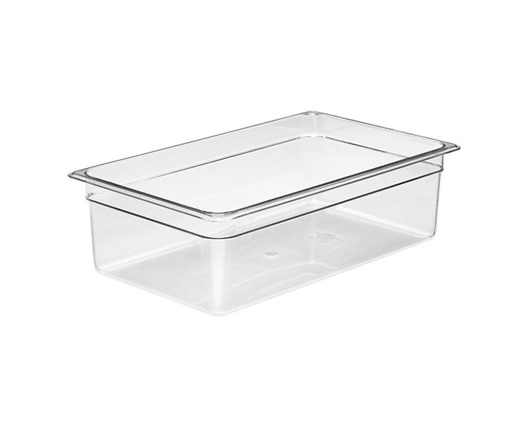 Cambro Food Pan Polycarbonate 1/1 Size 150mmD Clear 6/Ctn