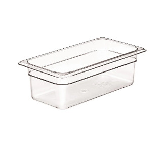 Food Pan Polycarb Clear 1/3 x 100mm 12/Ctn