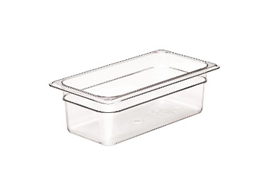 Food Pan Polycarb Clear 1/3 x 100mm 12/Ctn