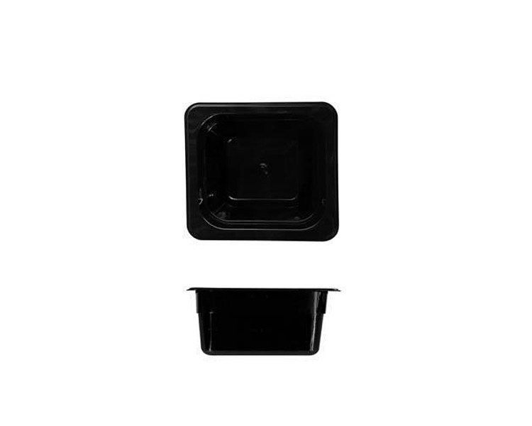 Food Pan Polycarb Black 1/6 x 100mm 12/Ctn