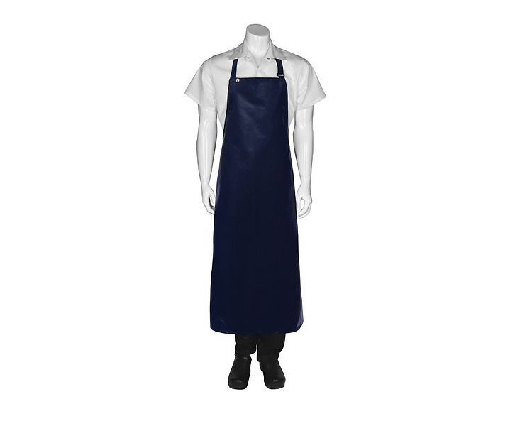 Apron Bib PVC Long Navy 120cmL x 89cmW