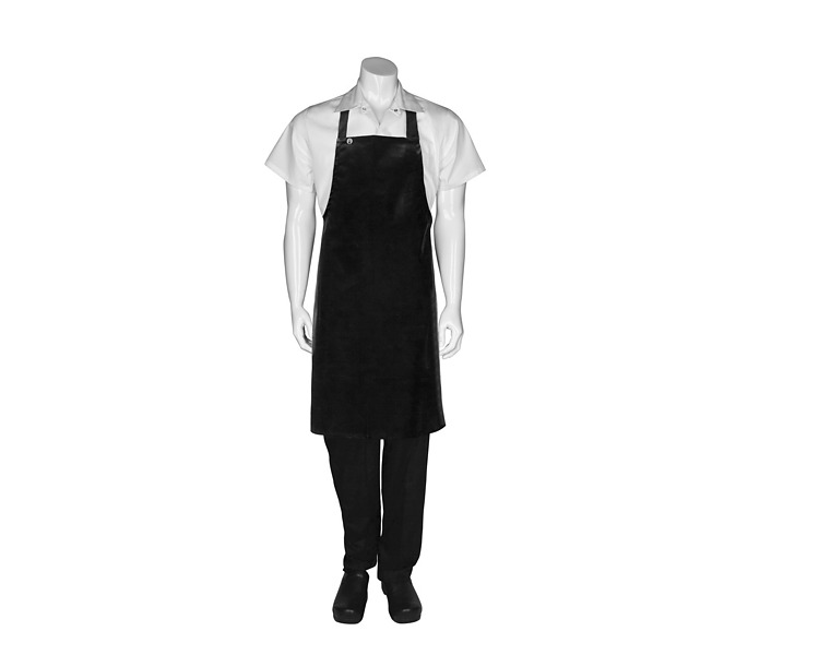 Apron Bib PVC Short Black 89cmL x 68cmW