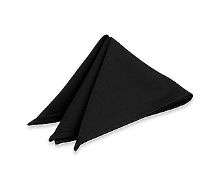 Napkin 100% Poly Black 50 x 50cm