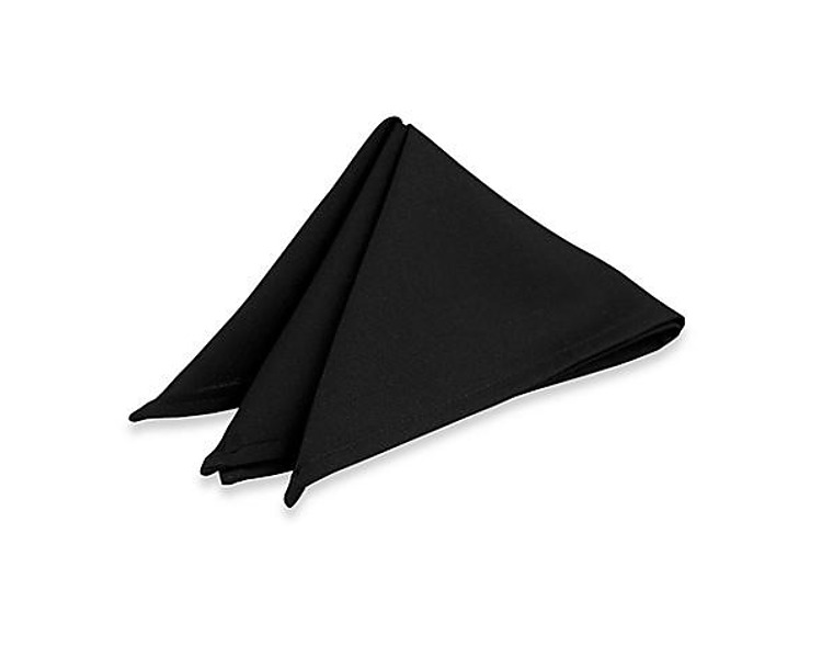 Napkin 100% Poly Black 50 x 50cm