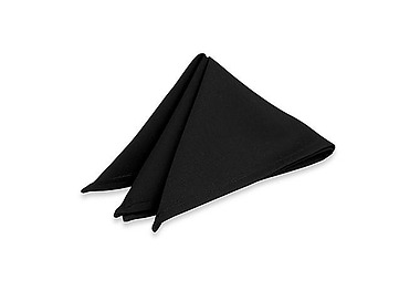 Napkin 100% Poly Black 50 x 50cm