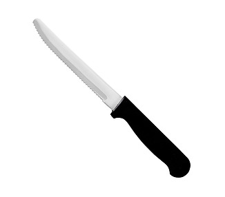 Steak Knife Rounded Tip Black Handle 12/Ctn