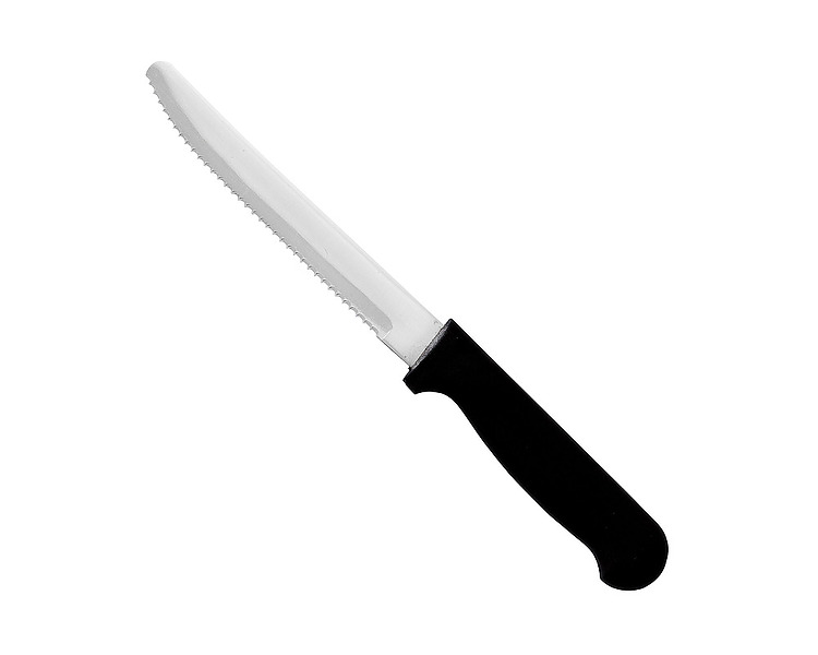 Steak Knife Rounded Tip Black Handle 12/Ctn