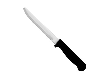 Steak Knife Rounded Tip Black Handle 12/Ctn