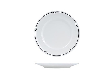 Rak Charlotte Black Plate Round 270mm 12/Ctn