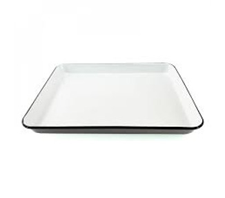 Falcon Enamelware Baking Tray White/Black Rim 41cm 2/Pkt