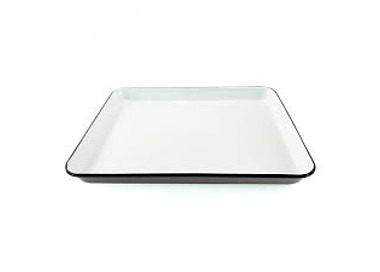 Falcon Enamelware Baking Tray White/Black Rim 41cm 2/Pkt