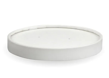 BioBowl Paper Lid White Suits 430-950ml Bowls 500/Ctn