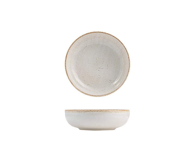 Eclipse Duo Limestone Round Bowl 160mm 6/Ctn