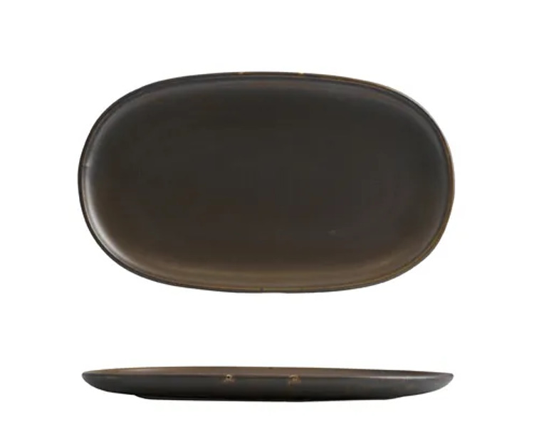 Moda Earth Oval Coupe Plate 405 x 240mm 3/6