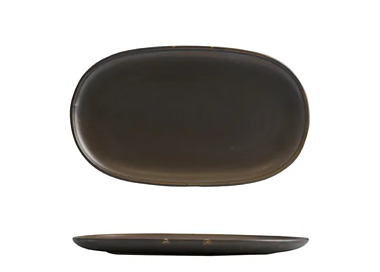 Moda Earth Oval Coupe Plate 405 x 240mm 3/6