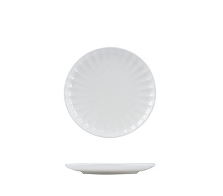 Moda Snow Scalloped Round Plate 205mm 6/Pkt