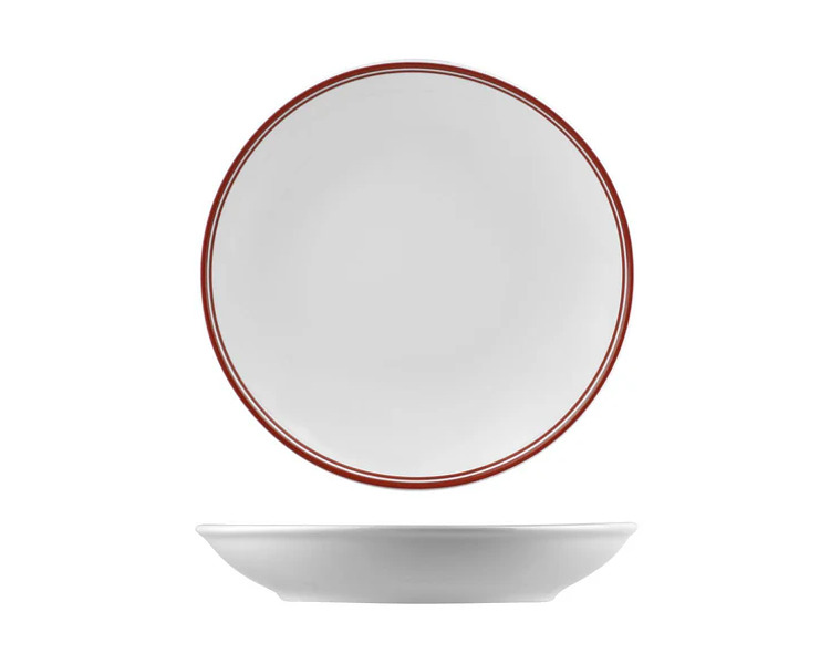 Nano Cru Coupe Plate Red Rim 270mm 12/Ctn