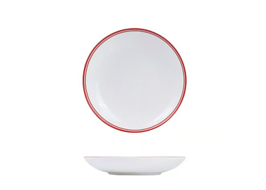 Nano Cru Coupe Bowl Red Rim 230mm 12/Ctn