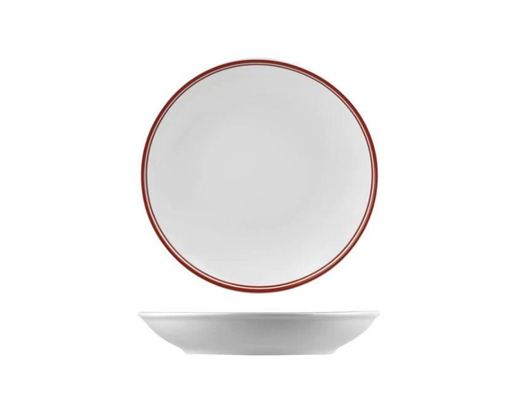 Nano Cru Coupe Bowl Red Rim 260mm 12/Ctn