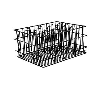 Glass Basket 16 Compartment 105 x 75mm Black 5/Ctn