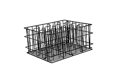 Glass Basket 16 Compartment 105 x 75mm Black 5/Ctn