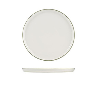 NMC Walled Plate Round Homestead Olive 300mm 6/Ctn