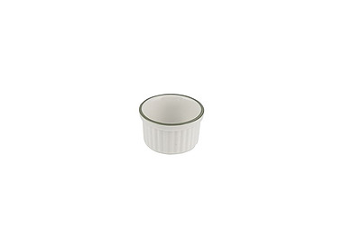 NMC Ramekin Ribbed Homestead Olive 60 x 35mmH 6/Ctn