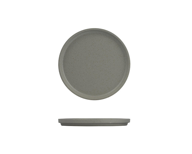 Luzerne Dune Stackable Round Plate Ash 235mm 3/12