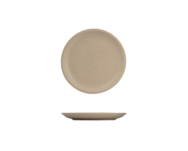 Luzerne Dune Stackable Round Plate Clay 200mm 6/24