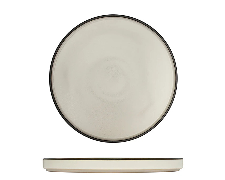 Luzerne Mod Round Stackable Plate Dusted White 235mm 6/12