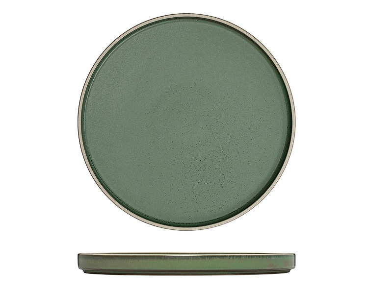 Luzerne Mod Round Stackable Plate Smokey Basil 235mm 6/12