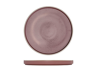 Luzerne Mod Round Stackable Plate Smokey Plum 235mm 6/12