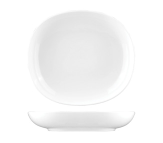 Sango Flat Bowl White 260 x 230mm 6/12