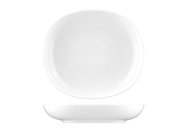 Sango Flat Bowl White 260 x 230mm 6/12